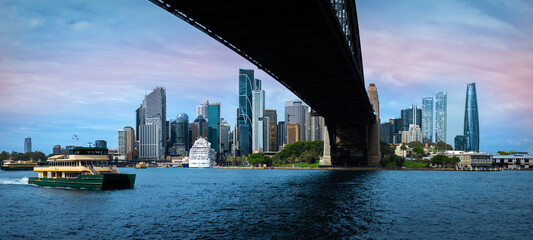 Sydney city and harbor landscape in Australia.