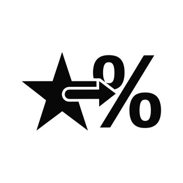 Star icon indicates a percentage increase or discount.
