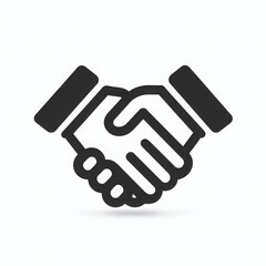 Obraz premium Handshake Icon Representing Partnership and Collaboration Concept