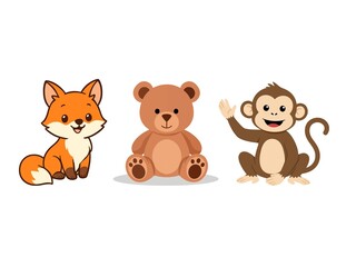 Fototapeta premium The three animals are lovely 
