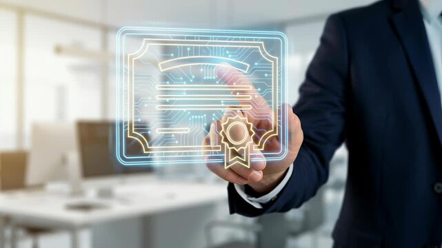 Digital certificate hologram technology with ai agents disrupting employment automation requiring reskilling upskilling reducing cost impact business
