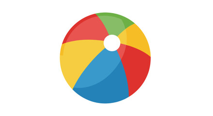 Obraz premium Colorful beach ball with vibrant sections