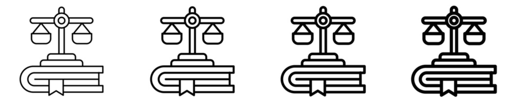 Law  Icon Set Different Style Collection