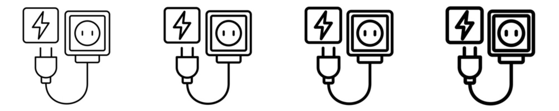Electricity  Icon Set Different Style Collection