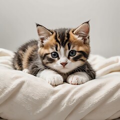 寝転ぶ姿がかわいいマンチカンの子猫