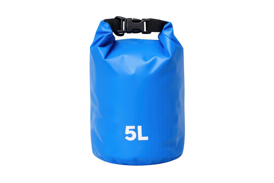 Blue waterproof 5l dry bag for outdoor activities