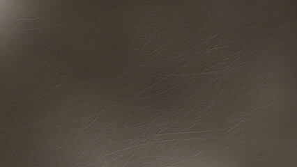 無機質な、金属や塗装されたボード・板の表面に引っかき傷や小さなクレーター・打痕などの凹凸のある傷や跡があるイメージのグランジ系の画像素材　背景・テクスチャー　16:9・8K UHDサイズ（7680 x 4320）ダークセピア・焦げ茶・ダークブロンズ