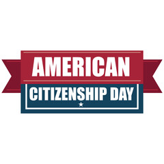 Fototapeta premium American Citizenship Day sticker