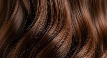 Fototapeta premium Close-up of Wavy Brown Hair