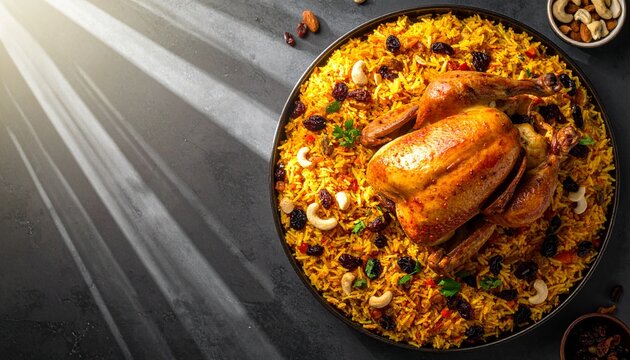 Saudi Kabsa Spiced Rice with Roasted Chicken