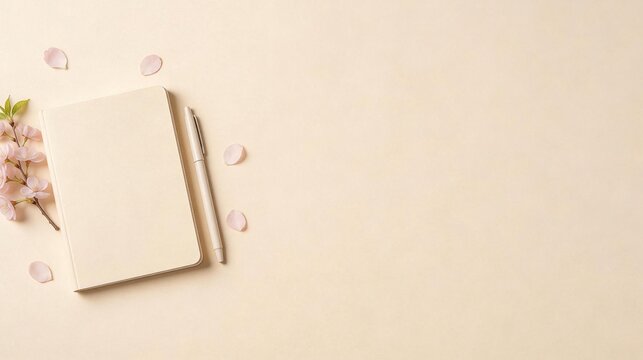 Pastel Business Desk Background, Feminine Office Aesthetic