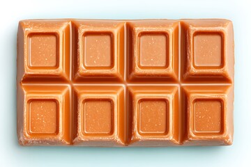 Fototapeta premium Brown chocolate bar on white background.