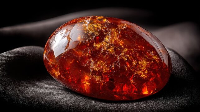 Vibrant Fire Opal Gemstone Displaying Internal Fire and Rich Amber Hues