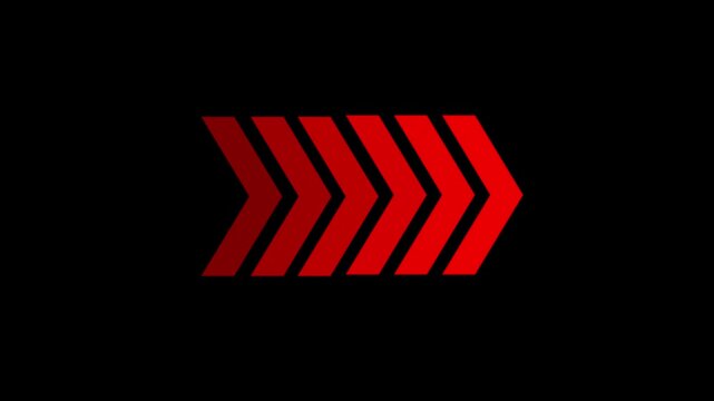 White arrow moving right on Black background. Right-directional arrow loop animation. 
black right arrow pointer icon. Animated arrows for the overlay video layer.arrow loading icon concept animation