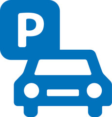 駐車場（パーキング）のアイコンのイラスト