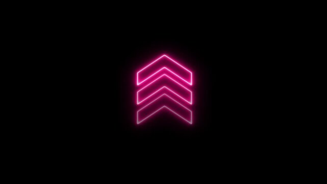 Animated arrows for the overlay video layer. Neon arrow symbol icon. Neon direction concept, neon arrow icon.
Realistic neon arrows animation. Neon arrow doing direction information animation.