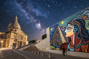 Double Space Exposure paintings, astrophotography