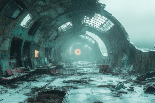 Desolate tunnel in Chera, Ukraine.