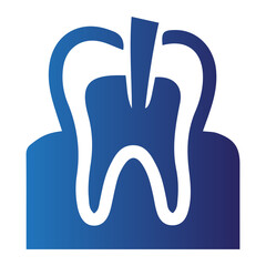 Obraz premium Anatomy of a bionic tooth a detailed illustration of dental structure and internal bionic enhancements