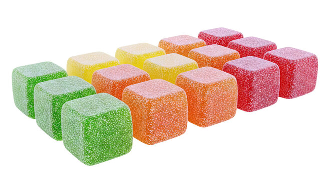 Colorful Gummy Cubes