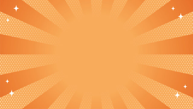 セール 背景 オレンジ 放射状 集中線 ドット柄 バナー チラシ POP 販促用 Sunburst Sale Background Vector