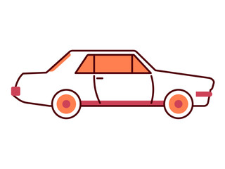 Sedan car icon. Modern transportation icon design. Simple filled and outline style. Vector icon.
