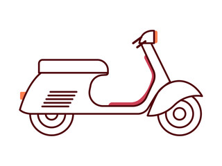 Scooter icon. Modern transportation icon design. Simple filled and outline style. Vector icon.