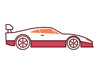 Sport car icon. Modern transportation icon design. Simple filled and outline style. Vector icon.
