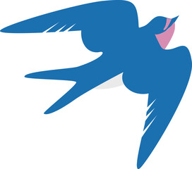 ツバメのシンプルイラスト素材
