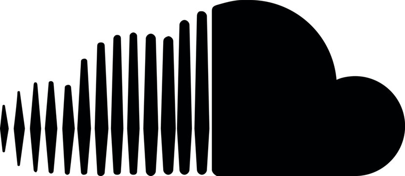 soundcloud icon, soundcloud logo on Transparent background. vector, symbol, sign, design, illustration png,