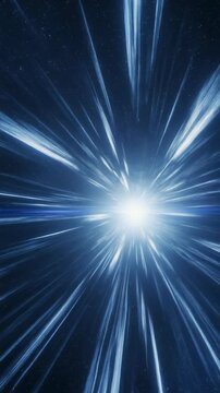 Powerful Gamma-Ray Burst Jet Streaming from Cosmic Collapse in Space