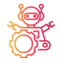 automation Line Gradient Icon