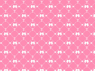 病みかわいい格子柄背景素材