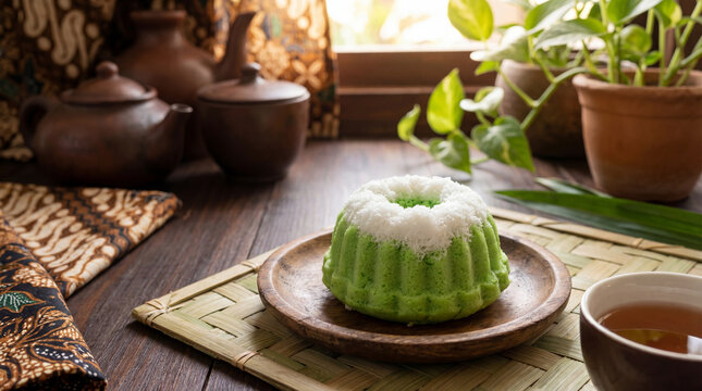 A delicate and moist kuih puteri ayu a traditional Malaysian kuih