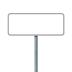 Fototapeta premium Blank street sign on metal post