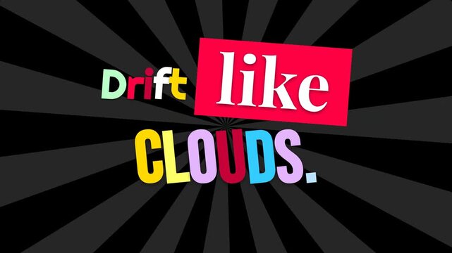 Dynamic Drift text with a vibrant radial graphic background perfect for a motivation quote