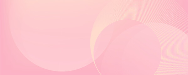 Minimalist banner background, pastel colorful, pink and yellow gradations. Circle effect style geometric, abstract background.
