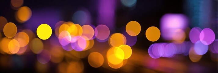 Obraz premium A vibrant, abstract blur of colorful lights, creating a dynamic and energetic atmosphere, reminiscent of a lively cityscape at night.