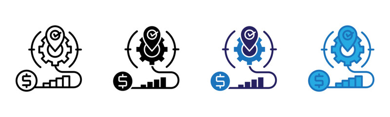 Origin Icon Multi Style Vector Illustration