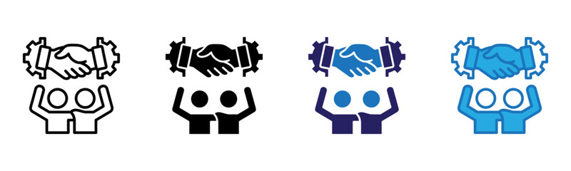 Unison Icon Multi Style Vector Illustration