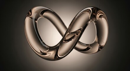 Bronze Infinity Symbol on Dark Background