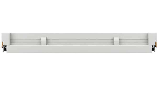 Modern White Furniture Drawer Slide Rail Product Shot Isolated