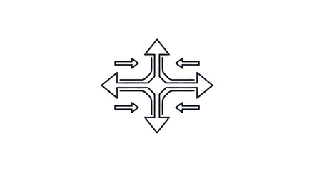Four Arrows Pointing Outward From Center.