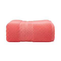 Fototapeta premium Folded coral towel with textured pattern