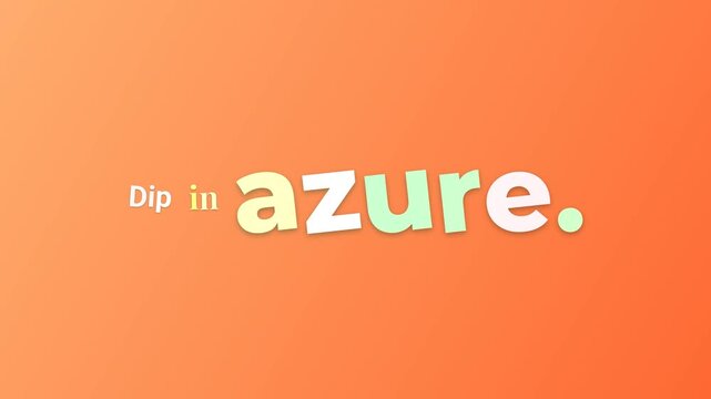 Animated motivation quote Dip in azure appears on orange background perfect for positive messages or lifestyle videos