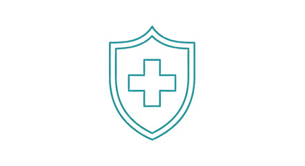 Obraz premium Health Shield Icon Representing Medical Protection and Security.