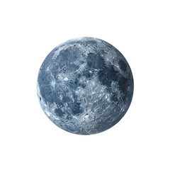 Fototapeta premium Moon surface isolated on transparent background