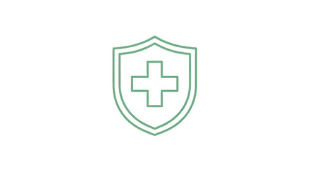 Fototapeta premium Health Shield Icon Symbolizing Protection and Safety.