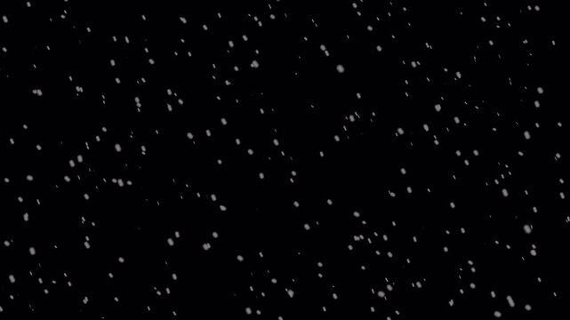 Realistic Falling Snow in 4K &mdash; Moderate flakes moving through mid-depth space with natural parallax and subtle wind for authentic winter realism.