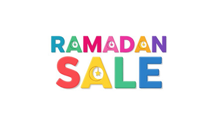 Vibrant Ramadan Sale Illustration Featuring Whisk Design Elements in a Festive Display